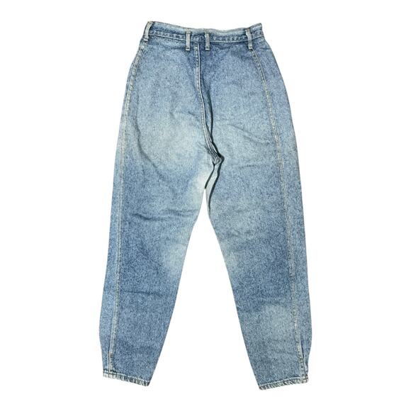 Vintage 80s Lee Denim Women 10 Med Mom Jeans High Rise Tapered Acid Wash Pleated - Picture 8 of 11